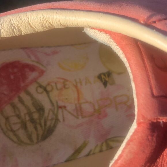 Cole Han pink salmon grand pro os women’s suede leather lace up sneaker size 6 - Picture 9 of 9